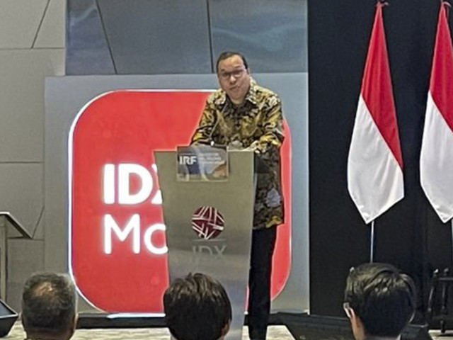 Direktur Utama Bursa Efek Indonesia (BEI), Iman Rachman dalam acara Investor Relation Forum 2025 di Gedung (BEI), Selasa (21/1/2025). Foto: Ghifari/kumparan 