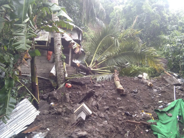 Bencana tanah longsor di Desa Pikat, Kecamatan Dawan, Kabupaten Klungkung, Bali. Foto: Dok. Istimewa