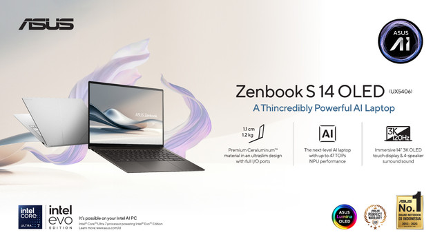 Asus Zenbook S 14 OLED (UX5406). Foto: Asus