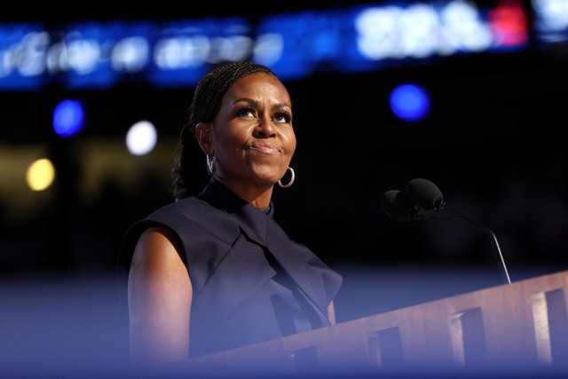 Mantan Ibu Negara AS Michelle Obama. Foto: CHARLY TRIBALLEAU / AFP