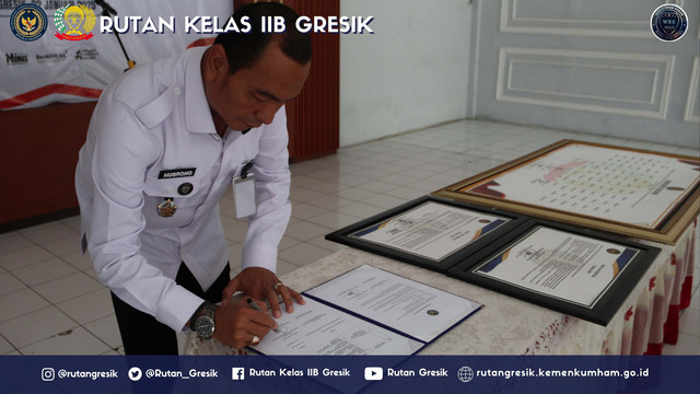 Penandatanganan Komitmen Bersama Pembangunan Zona Integritas di Rutan Gresik