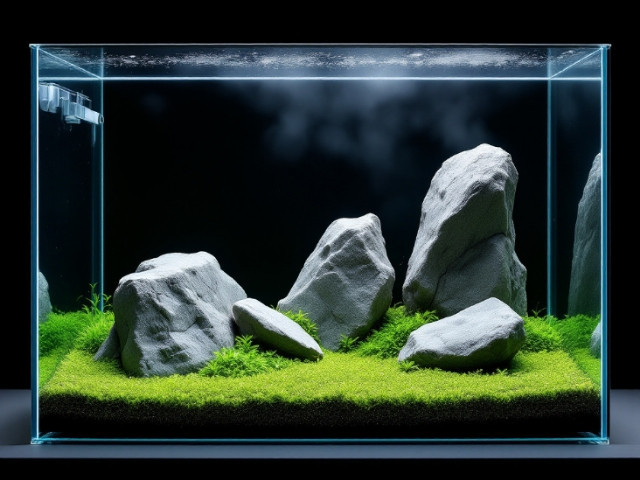 Simple Iwagumi Aquascape. Foto: Dokumen pribadi