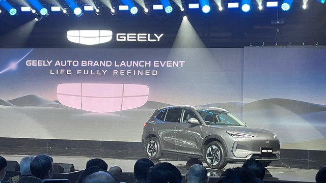 Seremoni peluncuran brand Geely Auto Indonesia dan perkenalan mobil listrik Geely EX5. Foto: Sena Pratama/kumparan