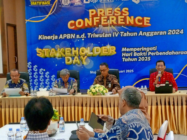 Rupbasan Mojokerto Hadiri Press Conference Kinerja APBN dan Stakeholder Day Hari Bakti Perbendaharaan 2025