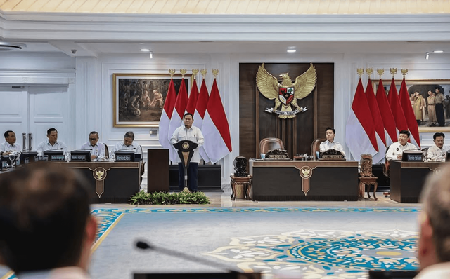 Presiden Prabowo pimpin Sidang Kabinet Paripurna, Istana Kepresidenan, Jakarta, 22 Januari 2025. Foto: X/@prabowo