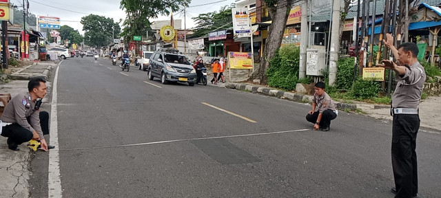 Lokasi kecelakaan lalu lintas di Bandar Lampung, Rabu (22/1). | Foto: Satlantas Polresta Bandar Lampung