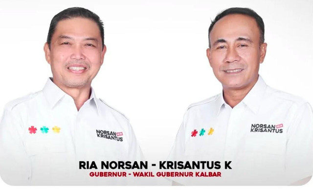 Pasangan Ria Norsan dan Krisantus Kurniawan. Foto: Dok. Instagram @rianorsan.id