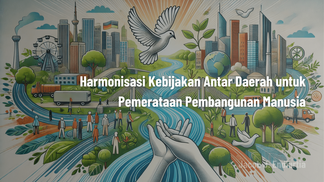 Harmonisasi kebijakan antar daerah diperlukan guna pemerataan pembangunan manusia. Sumber: DALL-E