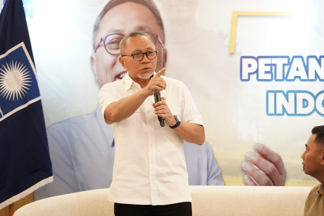 Ketua Umum PAN Zulkifi Hasan saat menghadiri acara diskusi publik di DPP PAN, Jakarta Selatan, Kamis (23/1/2025). Foto: PAN