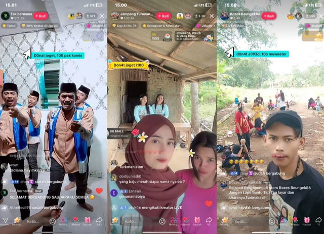 Screen Shot akun-akun Tiktok (Foto: Irdhom Nobel Ibrani/Kumparan)