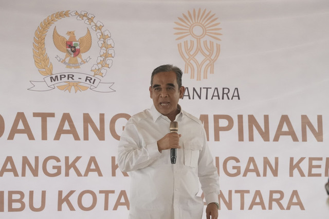 Ketua MPR Ahmad Muzani saat kunjungi IKN. Foto: Istimewa