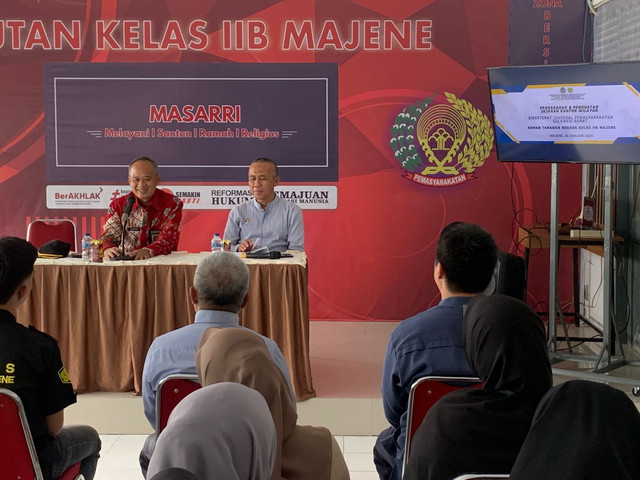 Kabid Pelayanan & Pembinaan Kanwil Ditjenpas Sulbar Sapa Jajaran Rutan Majene