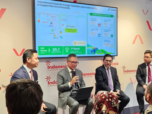 CEO Pertamina Internasional EP (PIEP), Jaffee A Suardin, saat hadir dalam Forum Ekonomi Dunia 202 di Davos, Swiss.  Foto: dok. PT Pertamina Internasional EP