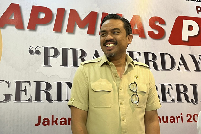 Menteri UMKM Maman Abdurrahman ditemui usai acara "Pira Berdaya Gerindra Berjaya" di Hotel Bidakara, Jakarta Selatan, Sabtu (25/1/2025). Foto: Alya Zahra/kumparan 