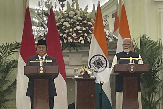 Pertemuan Presiden Prabowo dan PM India Narendra Modi di India. Foto: Arifin Asydhad/kumparan