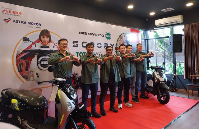 Press conference peluncuran New Honda Scoopy Totally Unique di Kalimantan Barat. Foto: Alycia Tracy Nabila/Hi!Pontianak