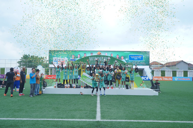 Kudus juara MilkLife Soccer Challenge All-Stars di Supersoccer Arena, Kudus, Jawa Tengah, Minggu (26/1). Foto: Dok. MilkLife Soccer Challenge