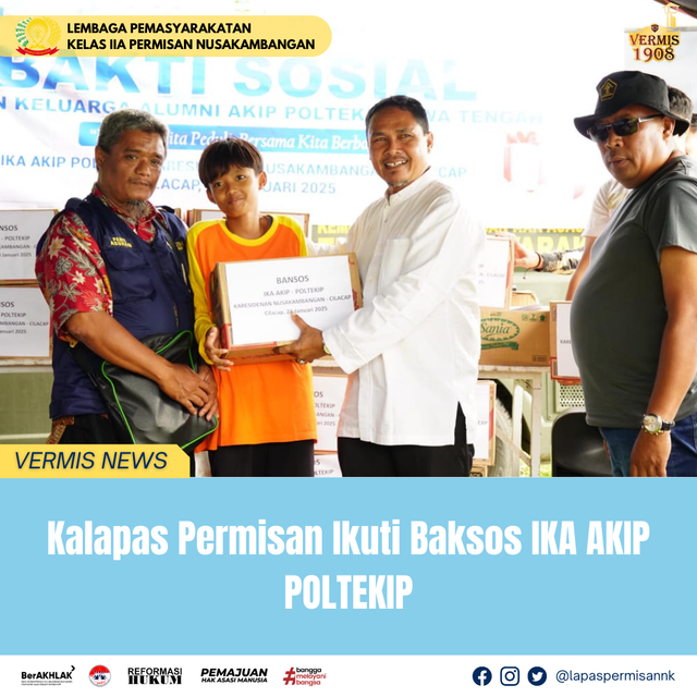 Kalapas Permisan Ikuti Baksos IKA AKIP POLTEKIP