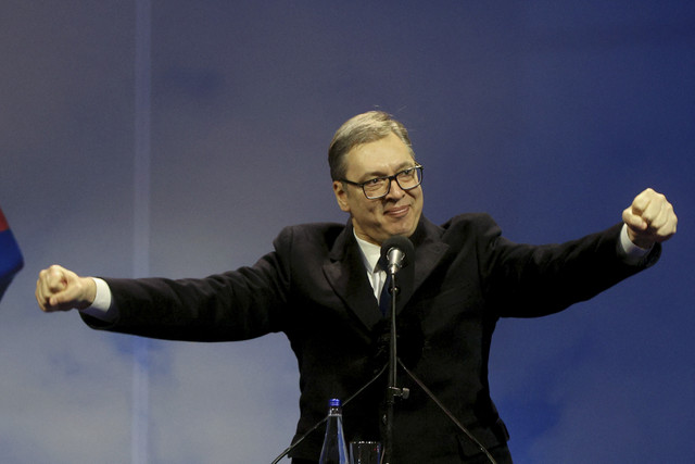 Presiden Serbia Aleksandar Vucic. Foto: SASA DJORDJEVIC/AFP