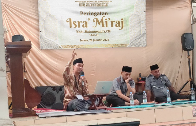 Lapas Kelas III Pagar Alam Gelar Peringatan Isra' dan Mi'raj Tahun 2025