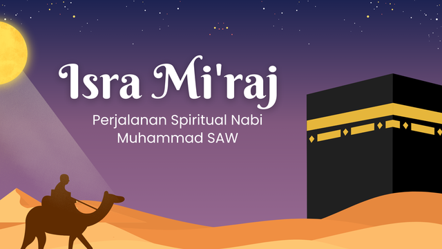 Ilustrasi Perjalanan Isra Mi'raj Nabi Muhammad SAW.