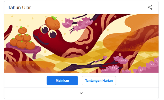 Game Snake di Google Doodle. Foto: Google