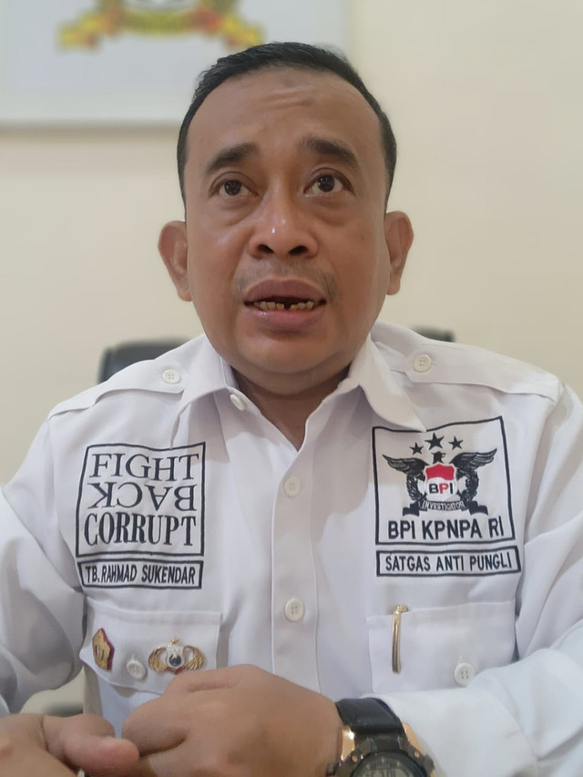 Ketua Umum Badan Peneliti Independen Kekayaan Penyelenggara Negara dan Pengawas Anggaran Republik Indonesia (BPI KPNPA RI), Rahmad Sukendar.