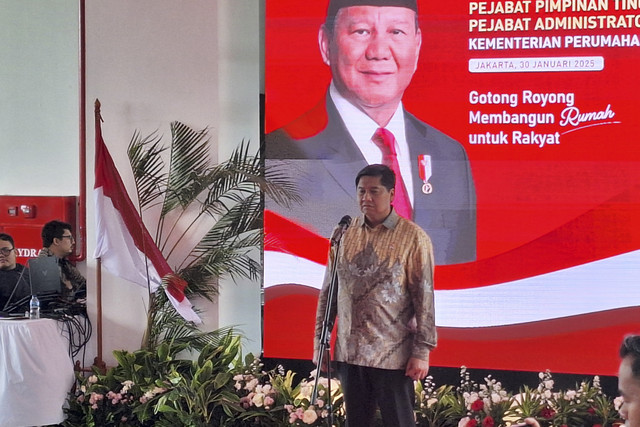 Pelantikan Pejabat Eselon II di Wisma Atlet Kemayoran, Jakarta Pusat pada Kamis (30/1/2025). Foto: Argya D. Maheswara/kumparan 