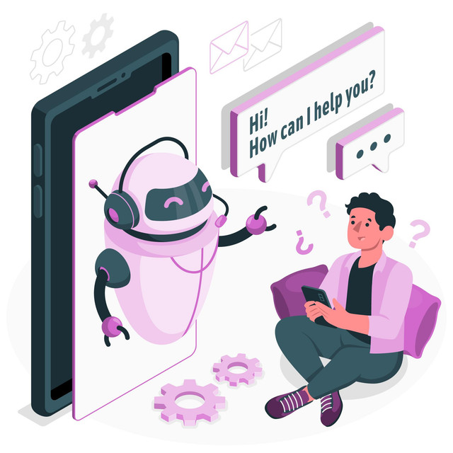 Ilustrasi Deepseek Chat AI by Freepik