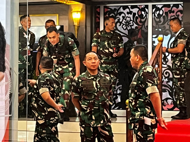 Panglima TNI Jenderal Agus Subiyanto pada Rapat Pimpimnan (Rapim) TNI 2025 di Gor Ahmad Yani, Mabes TNI, Jakarta Timur, Jumat (31/1). Foto: Rayyan Farhansyah/kumparan