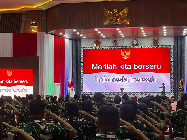 Suasana Rapim TNI 2025 di Gor Ahmad Yani, Mabes TNI, Jakarta Timur, Jumat (31/1). Foto: Rayyan Farhansyah/kumparan