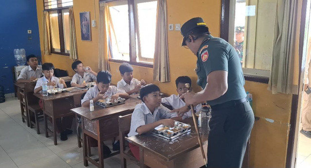 Pantauan program Makan Bergizi Gratis di Kabupaten Sleman. (Foto. Olive)