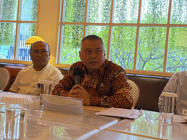 Menteri Perhubungan (Menhub) Dudy Purwagandhi di Acara Ramah Tamah Forum Wartawan Perhubungan, Jakarta, Jumat (31/1/2025). Foto: Muhammad Fhandra Hardiyon/kumparan