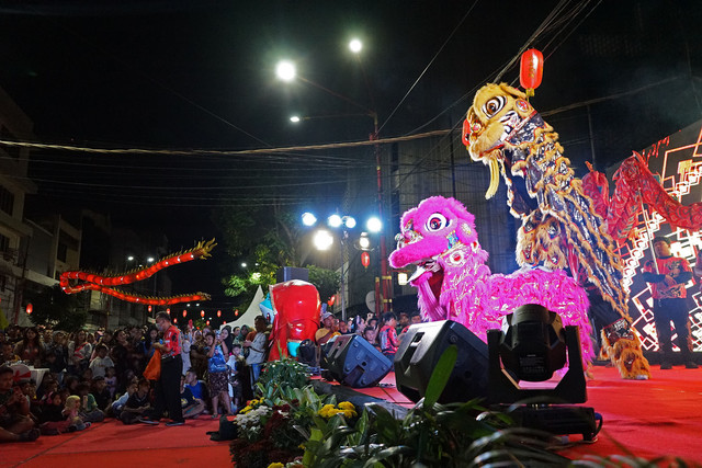 Kya-Kya Kembang Jepun di kawasan Kota Lama Surabaya. Foto: Diskominfo Surabaya 