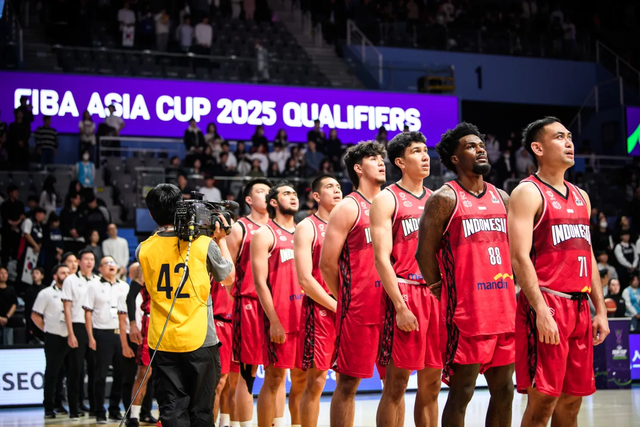 Timnas Basket Indonesia dalam Kualifikasi FIBA Asia Cup 2025. Foto: FIBA