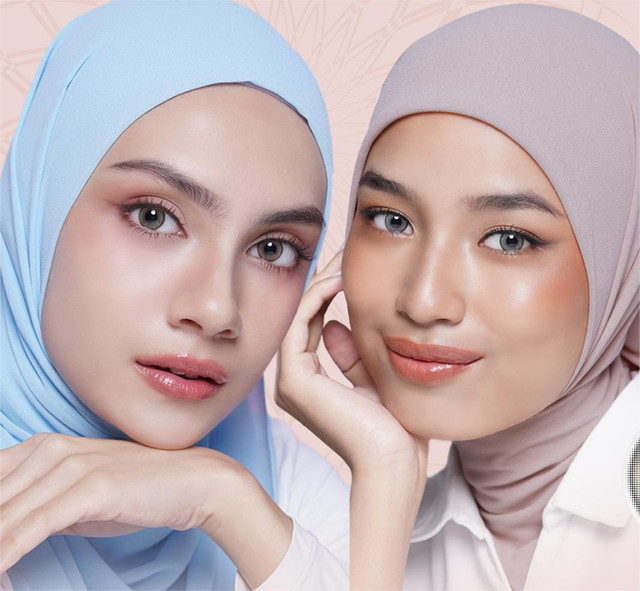 Perempuan berhijab bisa tampil makin cantik dengan lensa kontak yang menawan. Foto: istimewa