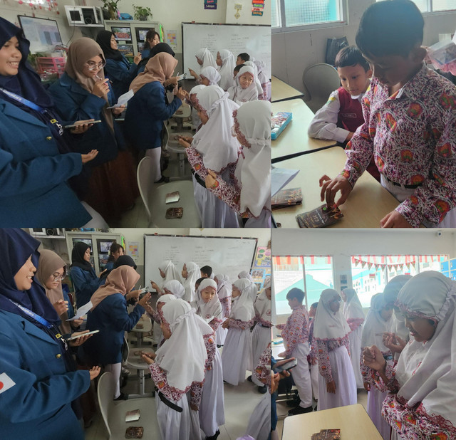 Bermain Kartu CIC bersama Siswa SD Muhammadiyah 4 Pucang, Surabaya (Sumber: Milik Pribadi)