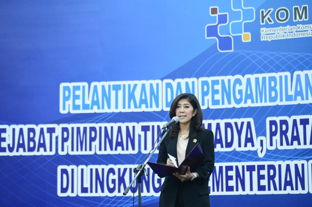 Menteri Komunikasi dan Digital (Menkomdigi) Meutya Hafid melakukan rotasi besar-besaran dengan merombak 80% pejabat pimpinan tinggi pratama (eselon II) dalam tahap kedua restrukturisasi kementerian. Foto: Dok. Komdigi