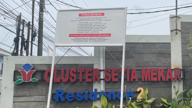 Suasana Cluster Setia Mekar Residence 2 yang menjadi salah satu area yang dieksekusi untuk pengosongan lahan, di Tambun Selatan, Bekasi, Jawa Barat, Minggu (2/2/2025). Foto: Fadhil Pramudya/kumparan