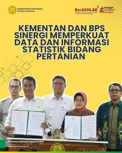 Sinergi Kementan dan BPS dalam wujudkan satu data pertanian (kementan facebook)