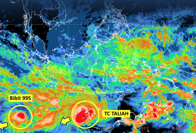 Siklon tropis Taliah Foto: Dok BMKG