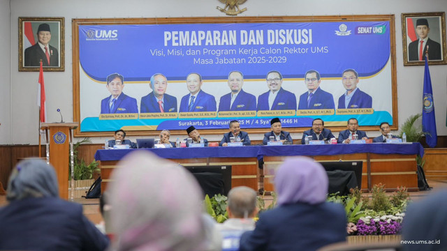 Proses pemaparan dan diskusi calon Rektor UMS. Dok Humas UMS