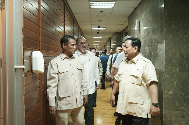 Presiden Prabowo Subianto mendatangi kantor Kementan, Jakarta, Senin (3/2/2025). Foto: Kementan RI