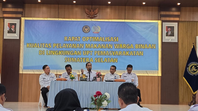 Lapas Pagar Alam Ikuti Rapat Optimalisasi Pelayanan Makanan Warga Binaan 