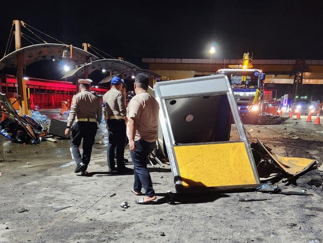 Kondisi GT Ciawi 2 usai tabrakan beruntun pada Selasa (5/2). Foto: Dok. Polresta Bogor Kota