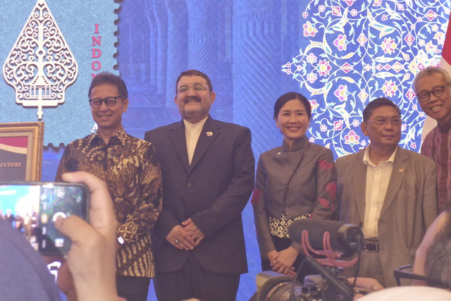 Perayaan 45 Tahun Kemenangan Revolusi Islam Iran dan 75 Tahun Hubungan Diplomatik Iran-Indonesia yang digelar di Hotel Borobudur, Jakarta, Selasa (4/2/2025). Foto: Nadia Riso/kumparan