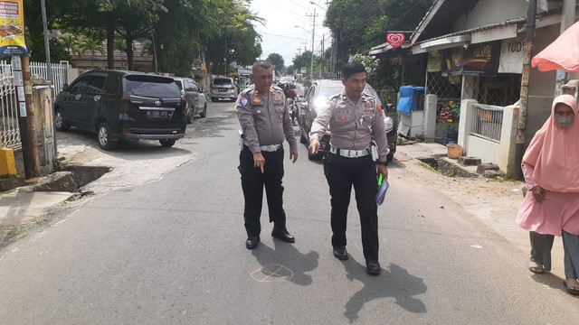 TKP kecelakaan di Jalan Tupai, Kelurahan Sidodadi, Kedaton, Bandar Lampung. | Foto: Dok Satlantas Polresta Bandar Lampung