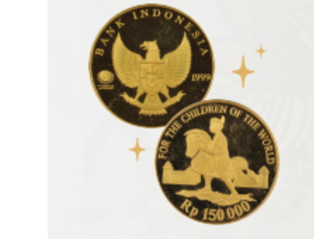 Uang Rupiah Khusus Seri For The Children of The World (TE) 1999 pecahan Rp150.000 dan Rp10.000. Dok: Bank Indonesia