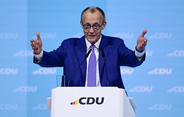 Pemimpin dan kandidat utama kanselir Uni Demokratik Kristen Jerman (CDU) Friedrich Merz. Foto: John Macdougall/AFP