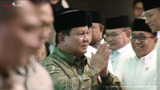 Presiden Prabowo Subianto menghadiri Harlah ke-102 Nahdlatul Ulama (NU) di Istora Senayan, Jakarta, Rabu (5/2/2025). Foto: YouTube/ Sekretariat Presiden